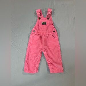 Vintage OshKosh B'gosh Bright Pink Overalls